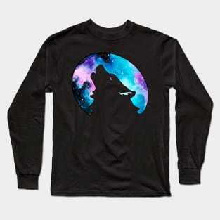 Wolf Howling at the Moon Long Sleeve T-Shirt